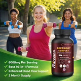 Mirosco Beet Root Capsules lifestyle scene with healthy foods