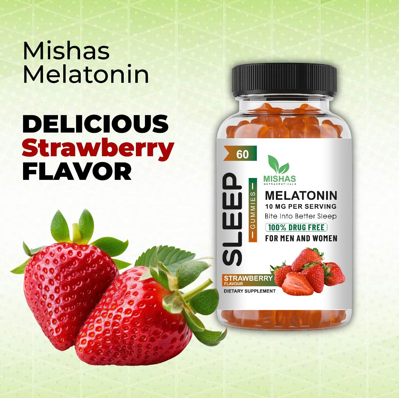 Mishas Melatonin Gummies soft and chewy texture