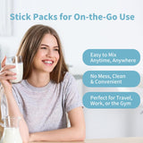 MISS PEP Collagen Peptides Supplement sachets in a gym bag