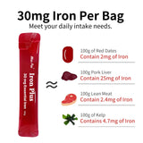 MISS PEP Iron Supplement Sticks back view packaging