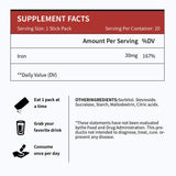 MISS PEP Iron Supplement Sticks with travel bag