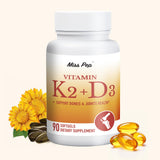 MISS PEP Vitamin D3 + K2 Softgels bottle front view