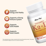 MISS PEP Vitamin D3 + K2 Softgels mini softgels close-up