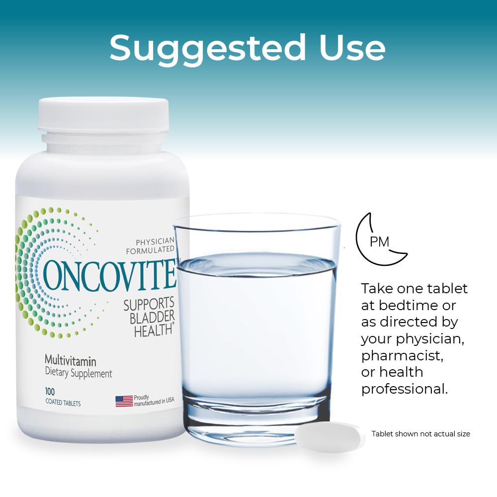 Mission Pharmacal Oncovite Blended Vitamin & Mineral Supplement back view