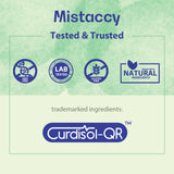 Mistaccy CoQ10 Ubiquinol softgels on a wooden table