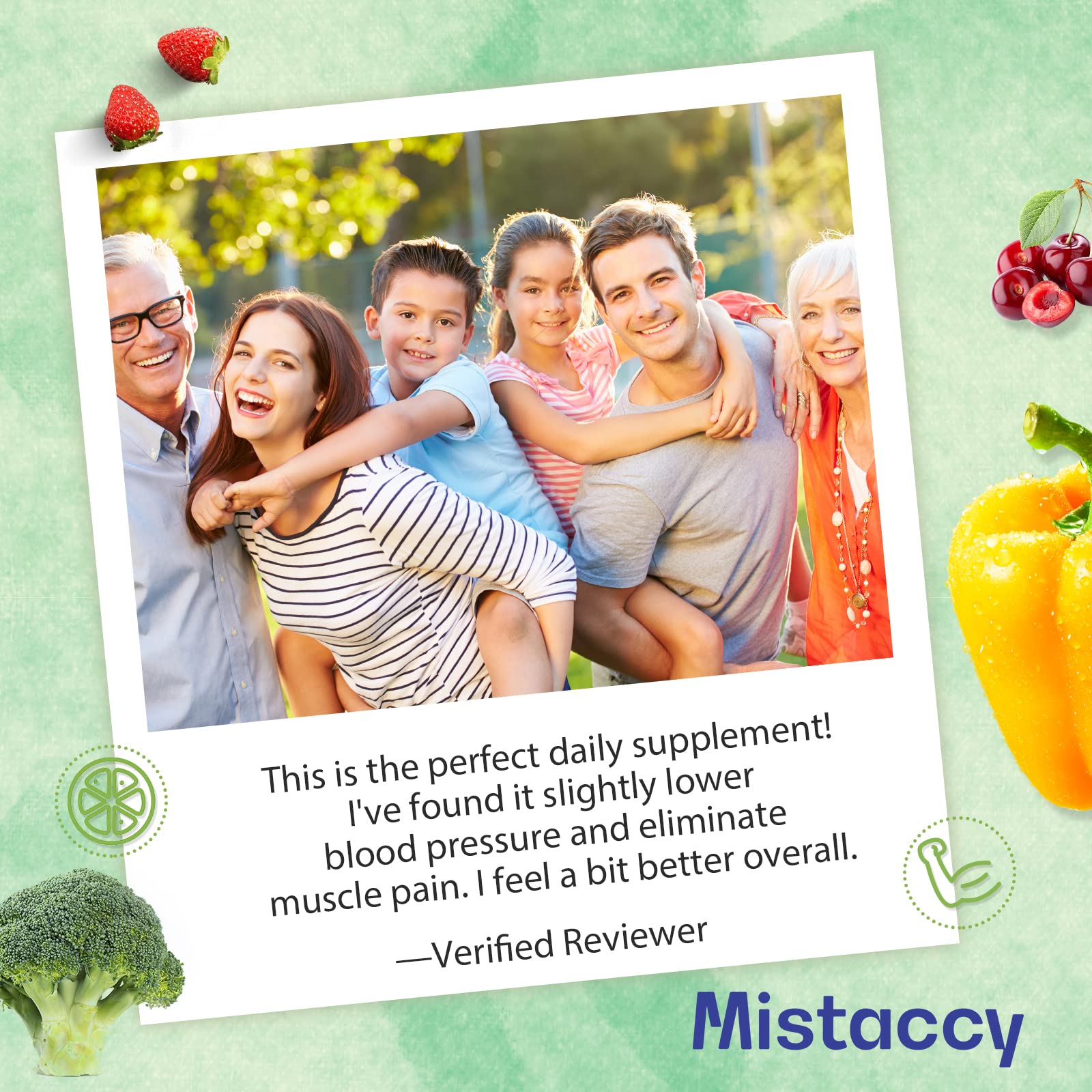 Mistaccy CoQ10 Ubiquinol softgels with a measuring spoon