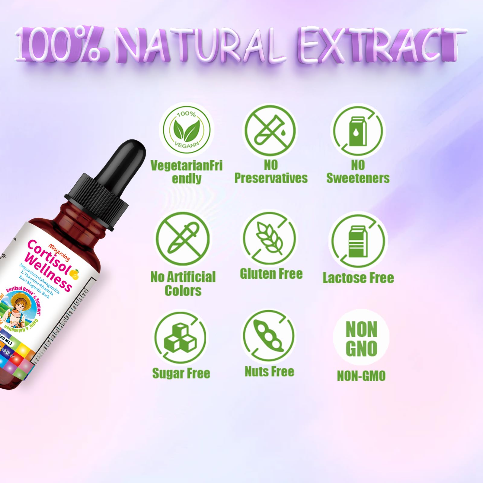 Misyvoing Herbal Supplement Drops close-up of liquid
