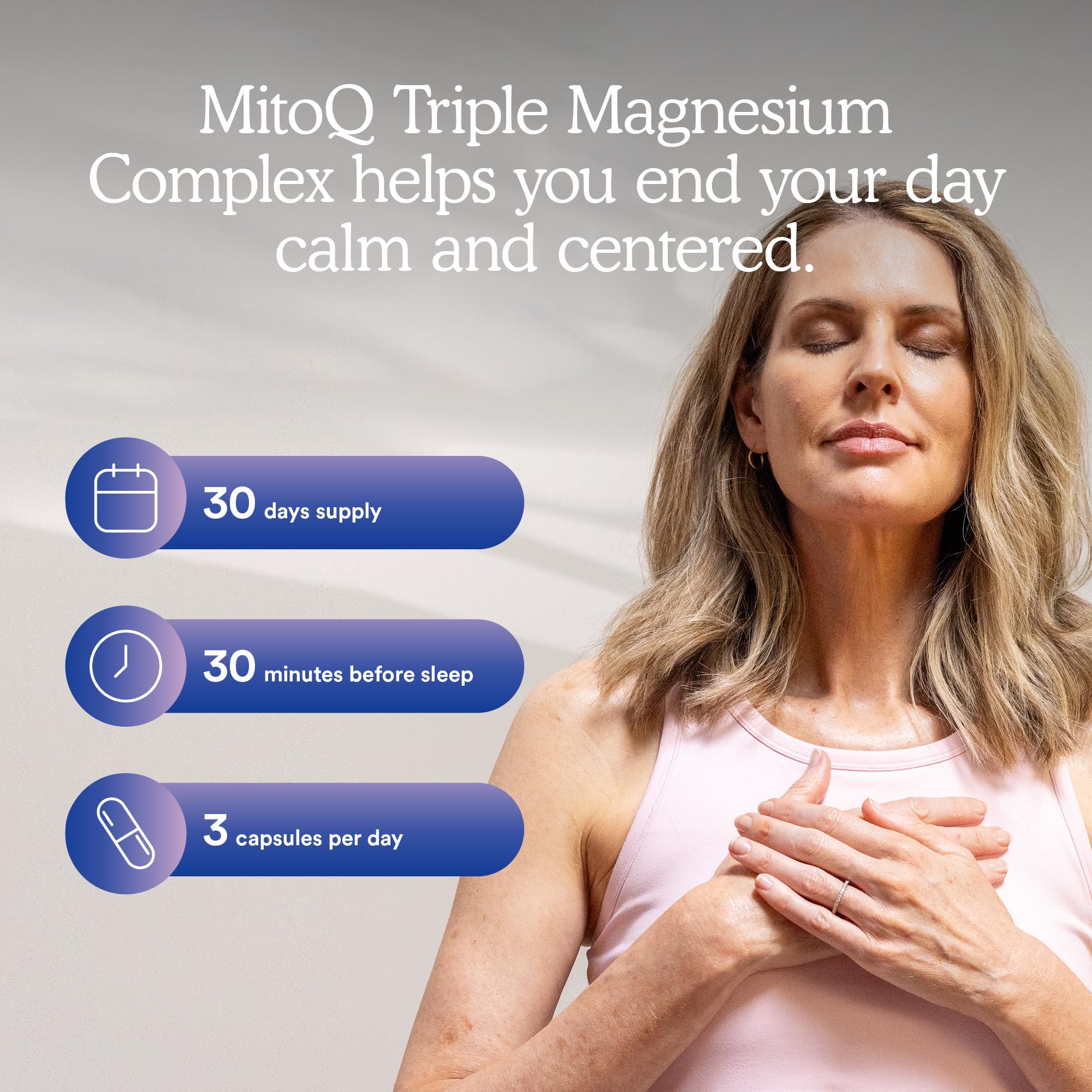 MitoQ Magnesium Complex Supplement 100g with measuring spoon