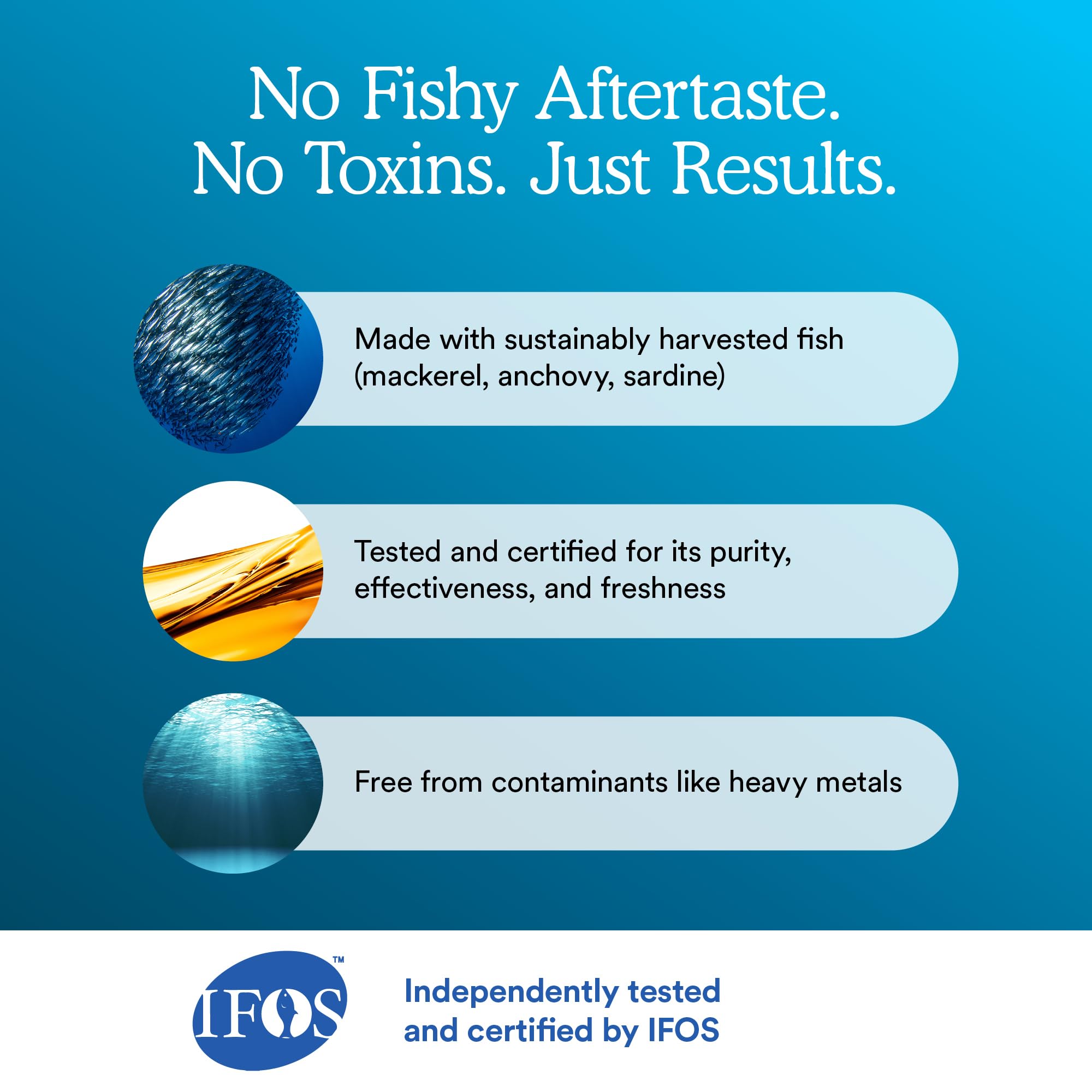 MitoQ Omega-3 EPA Fish Oil Softgels 800mg on a wooden table
