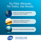 MitoQ Omega-3 EPA Fish Oil Softgels 800mg on a wooden table