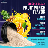 Mitoswell Hydrocalm Nighttime Hydration Powder with fruit punch flavour ingredients