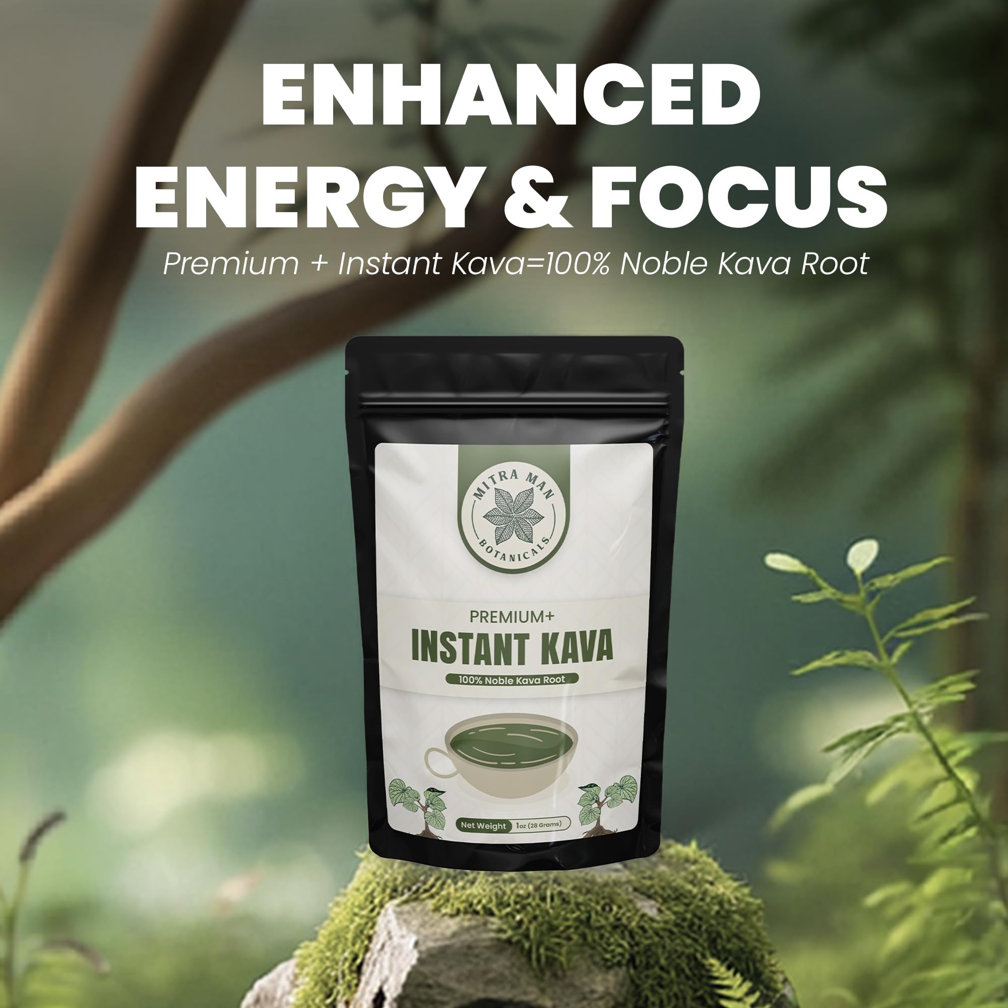 MITRAMAN BOTANICALS Instant Kava Kava 23g powder close-up