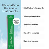 MIXHERS Daily Greens Powder ingredients list on packaging