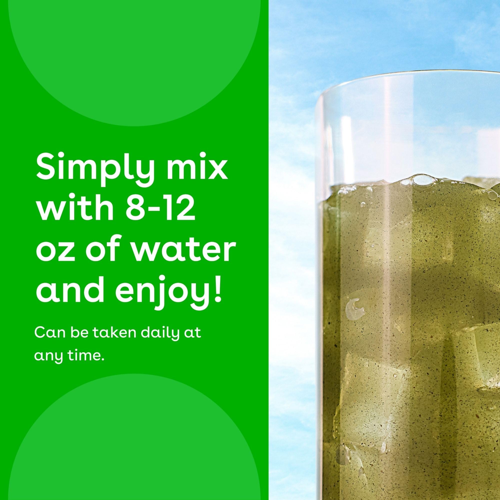 MIXHERS Daily Greens Powder lifestyle scene with smoothie