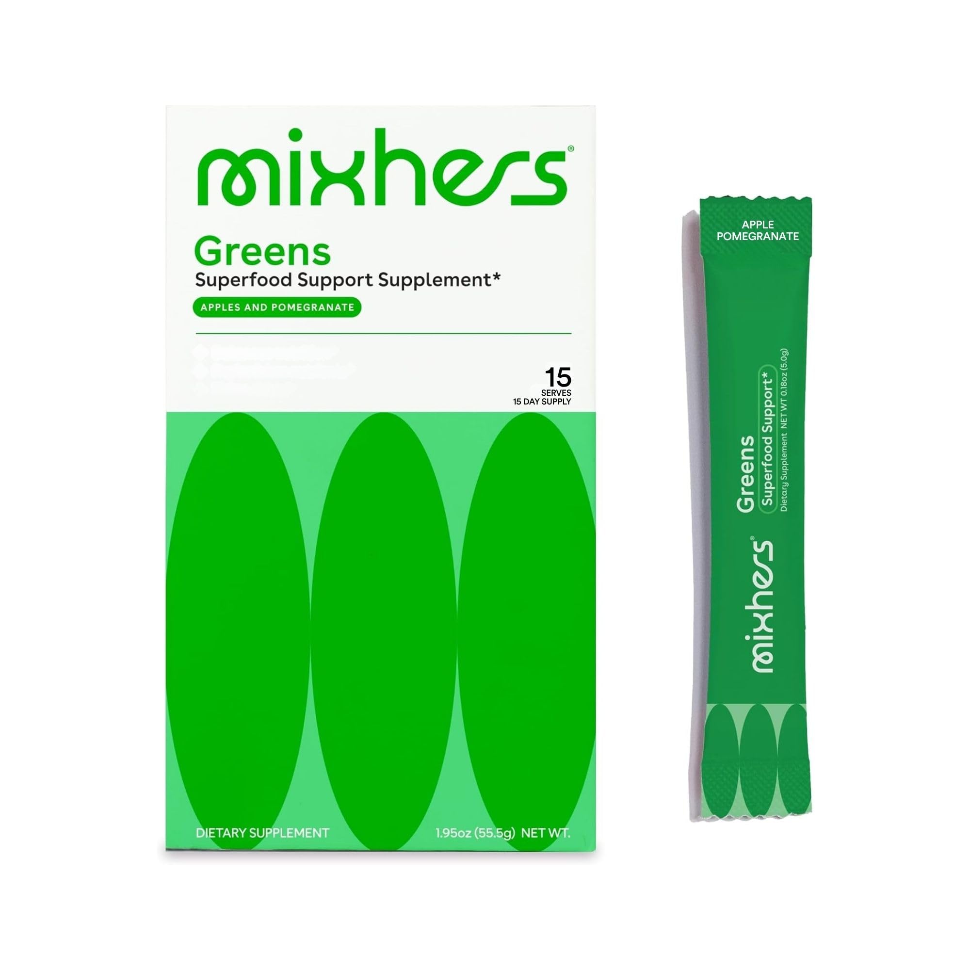 MIXHERS Greens Daily Blend Powder front view packaging