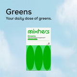MIXHERS Greens Daily Blend Powder mixed in a glass of water