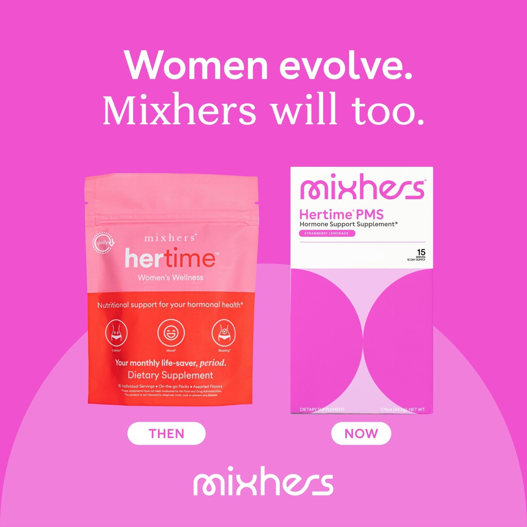MIXHERS Hertime supplement scoop and powder