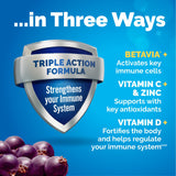 Mixing Emergen-C Elderberry drink mix with water