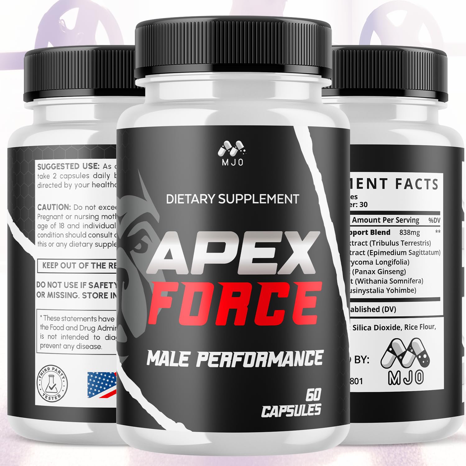 MJO Apex Force Capsules side view showcasing capsule size
