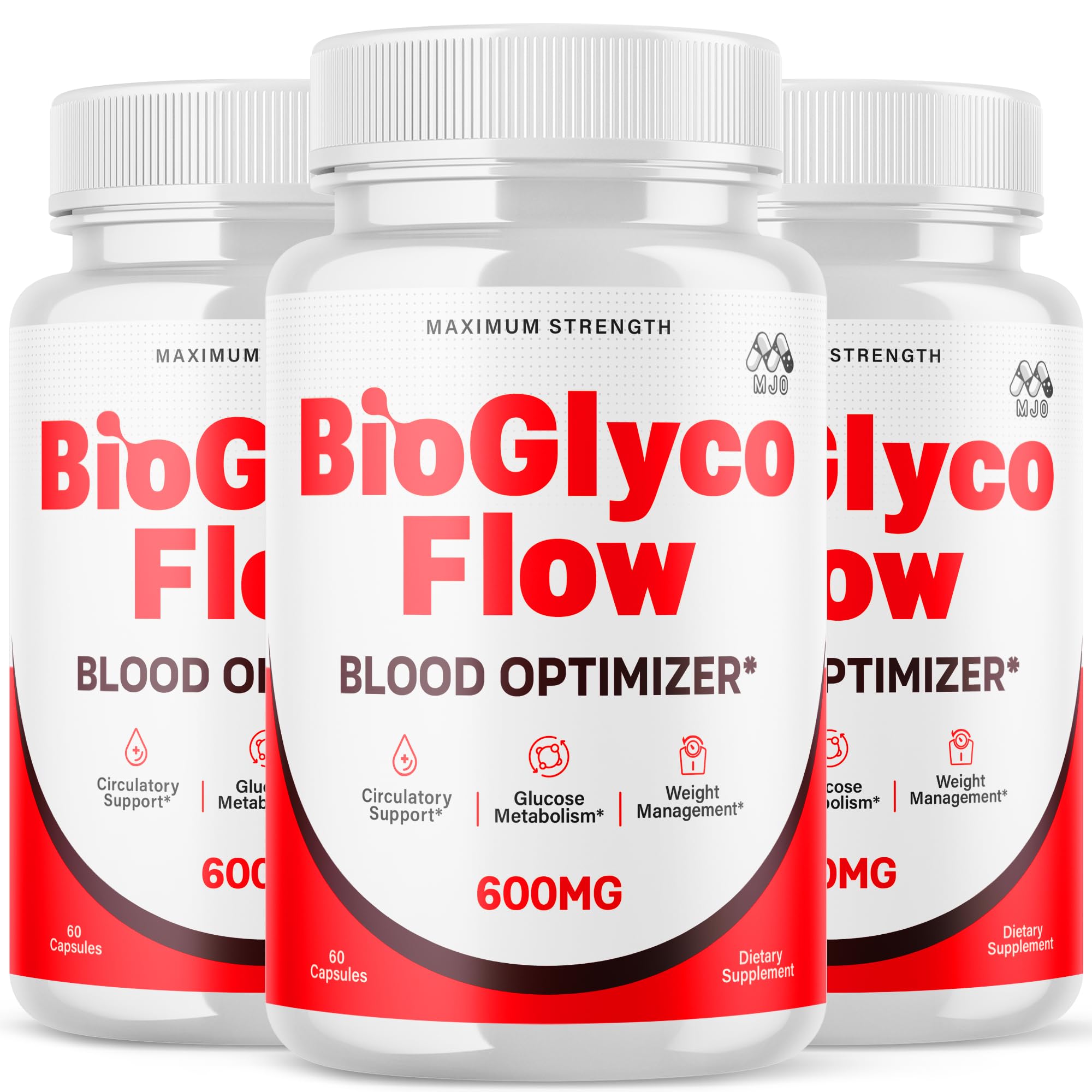 MJO BioGlyco Flow Capsules bottle front view