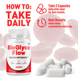 MJO BioGlyco Flow Capsules on wooden table