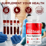 MJO Biosteady Capsules back view showing nutritional information