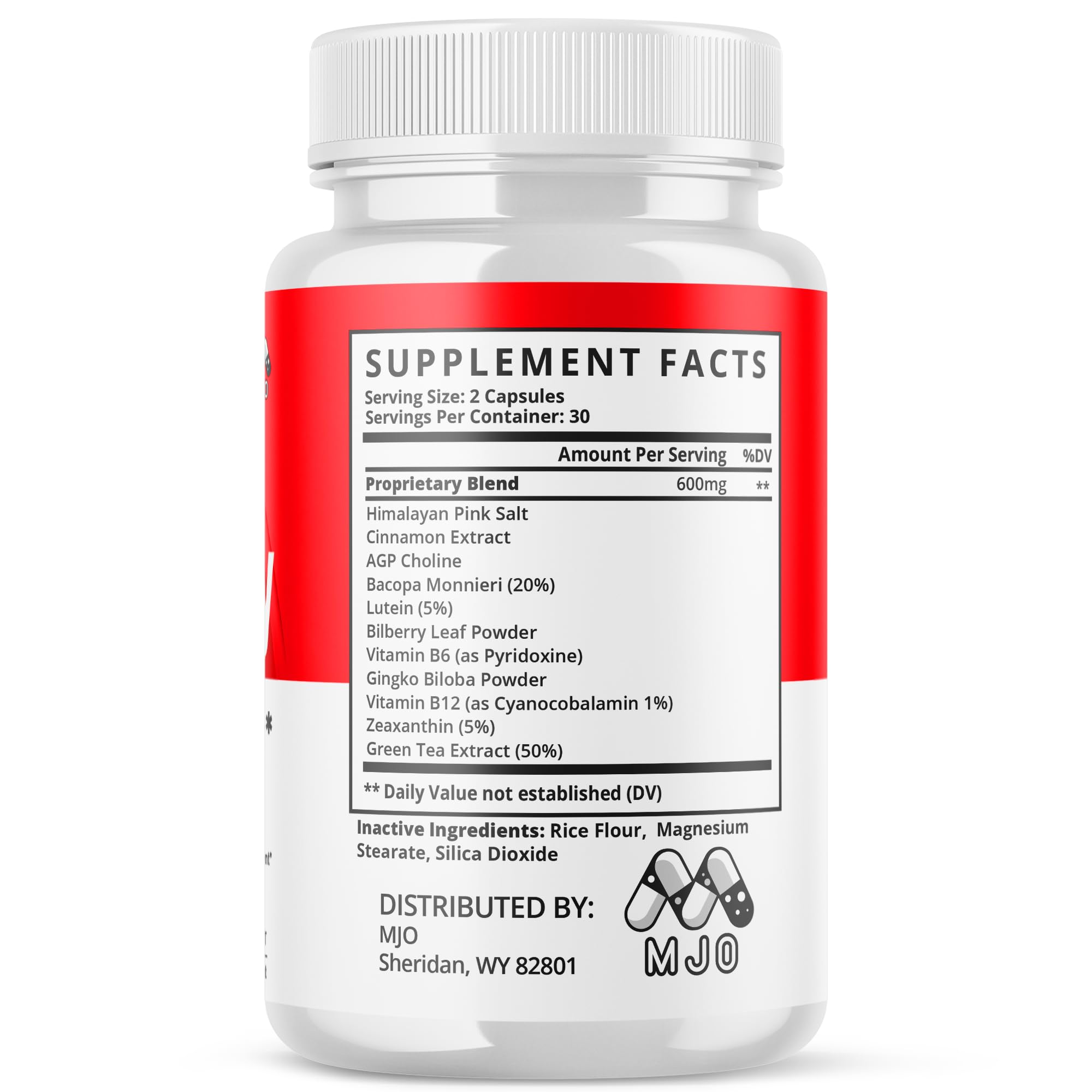 MJO Biosteady Capsules with a measuring spoon