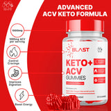 MJO Blast Keto Gummys 1000MG with ingredients list