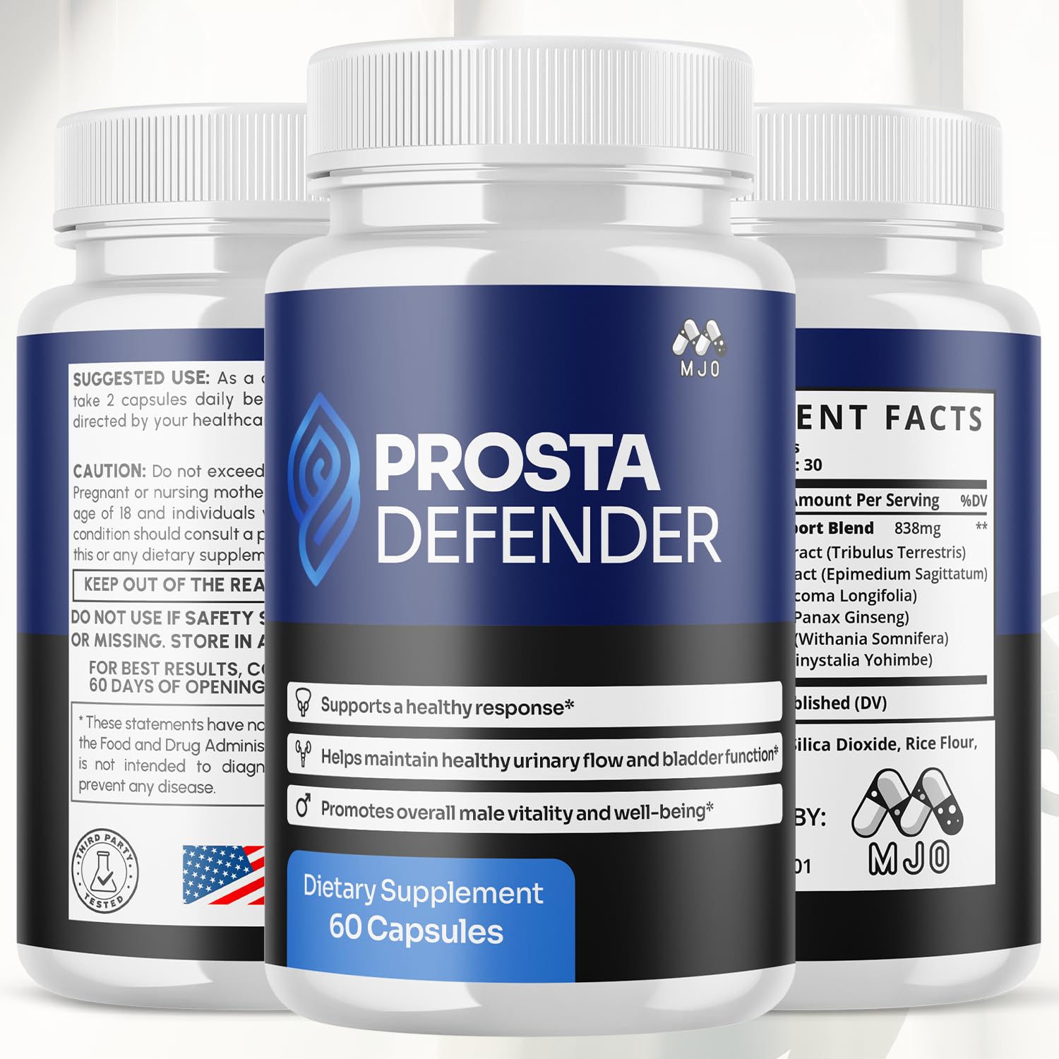 MJO Blended Vitamin & Mineral Supplement Capsules side view
