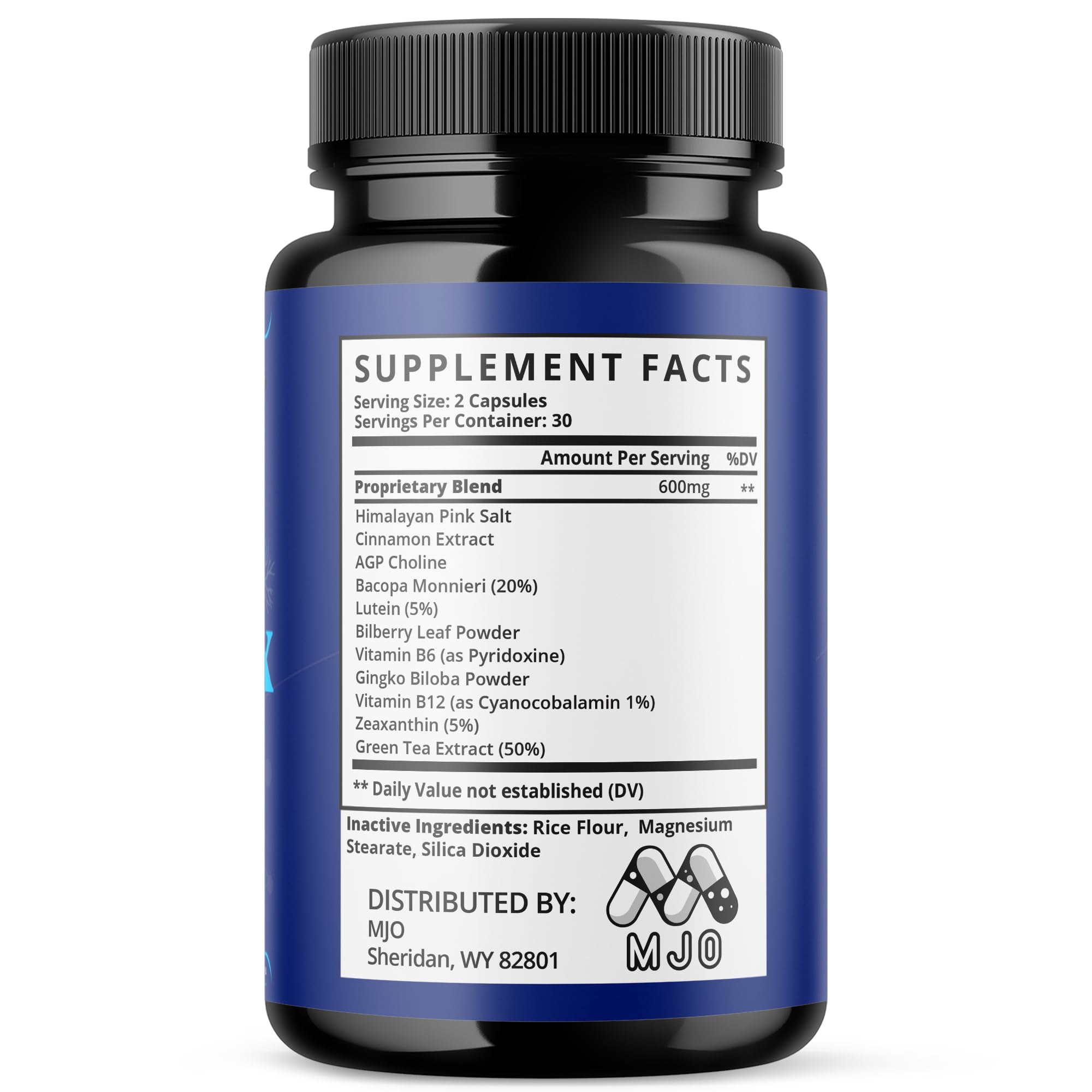MJO BrainVex Capsules 85g with cinnamon extract ingredient