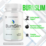 MJO Burnslim Capsules bottle on a wooden table