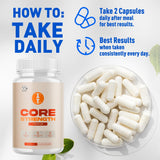 MJO Core Strength Capsules bottle close-up