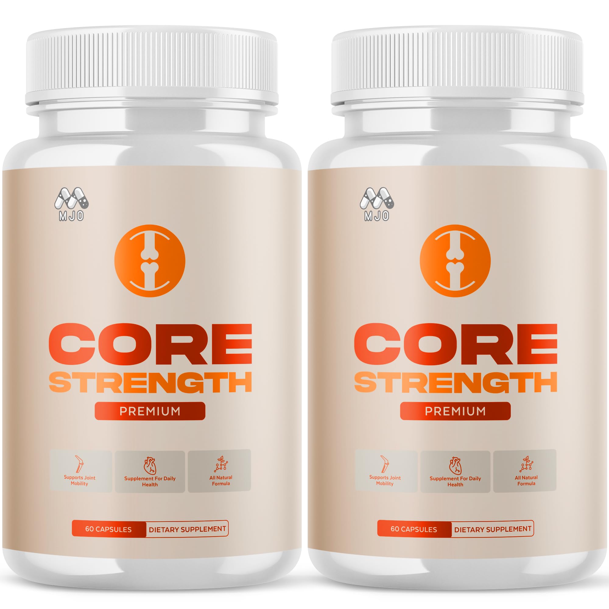 MJO Core Strength Capsules front view with 30 servings