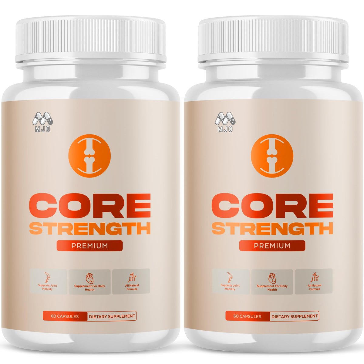 MJO Core Strength Capsules front view with 30 servings
