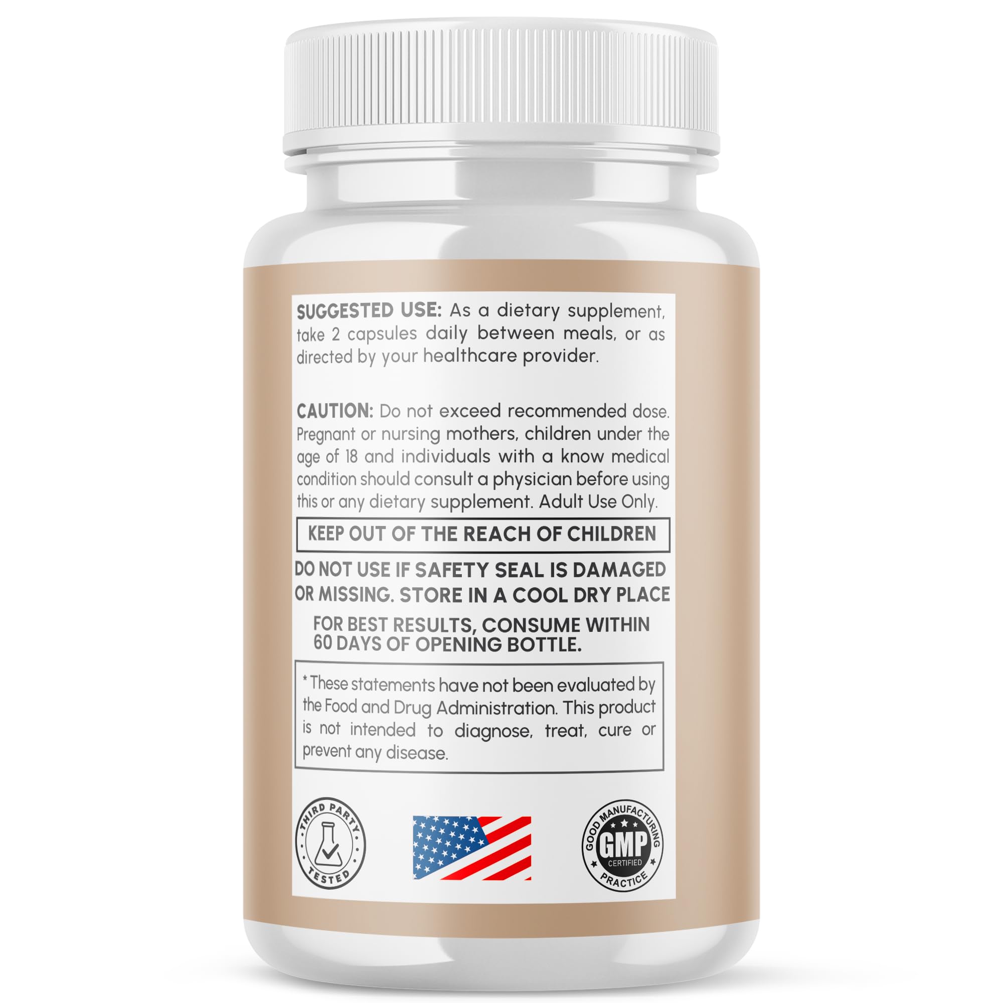 MJO Core Strength Capsules with natural ingredients background