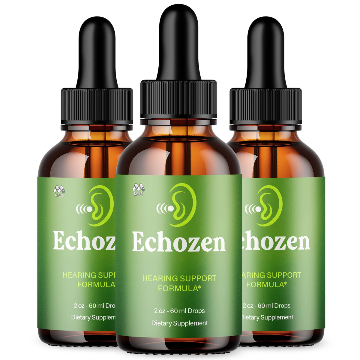MJO Echozen Drops bottle front view with 30 servings