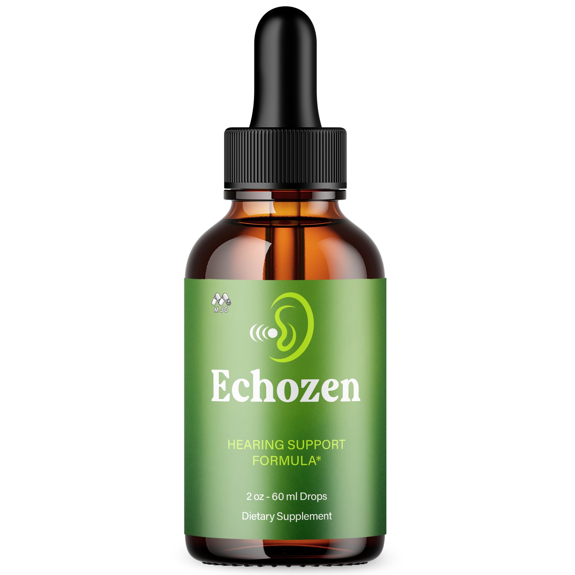 MJO Echozen Drops front view with bottle details