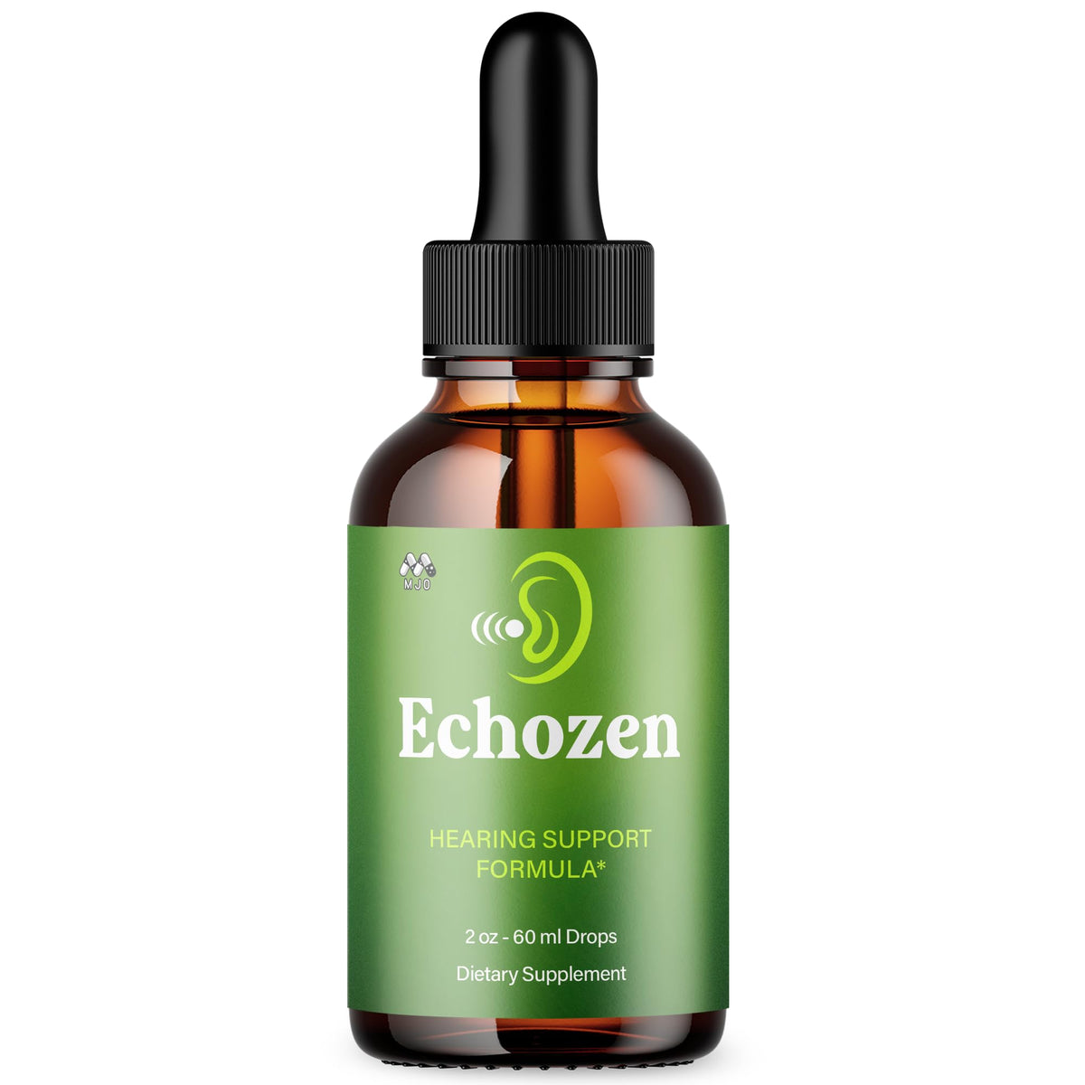 MJO Echozen Drops front view with bottle details