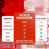 MJO Glyco Balancer Capsules back view with ingredient list