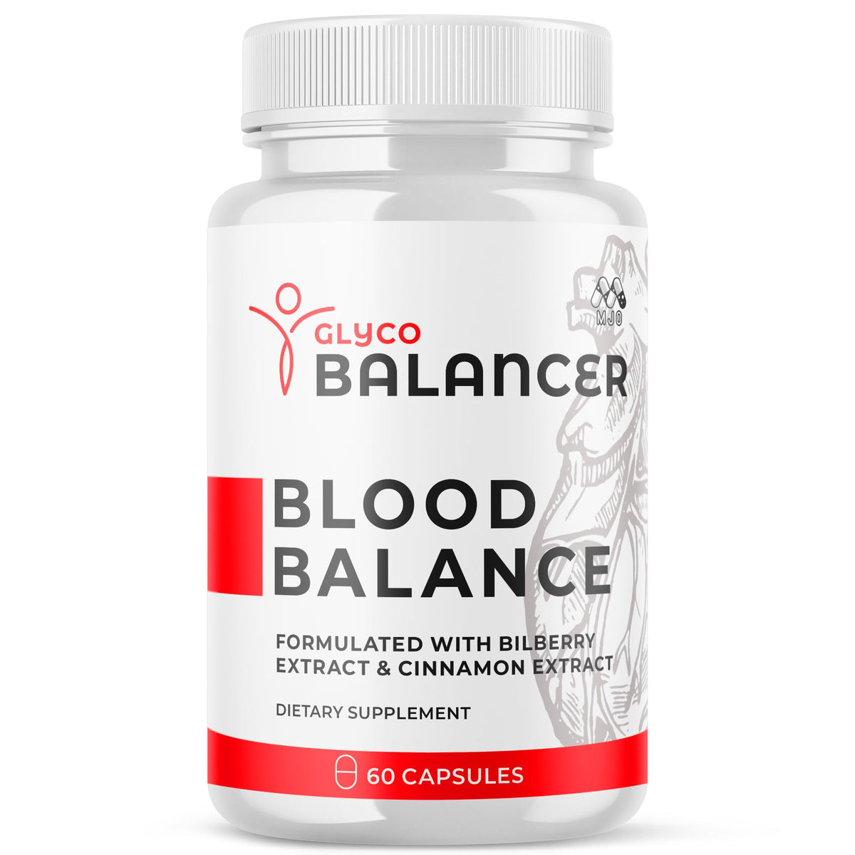 MJO Glyco Balancer Capsules front view with packaging