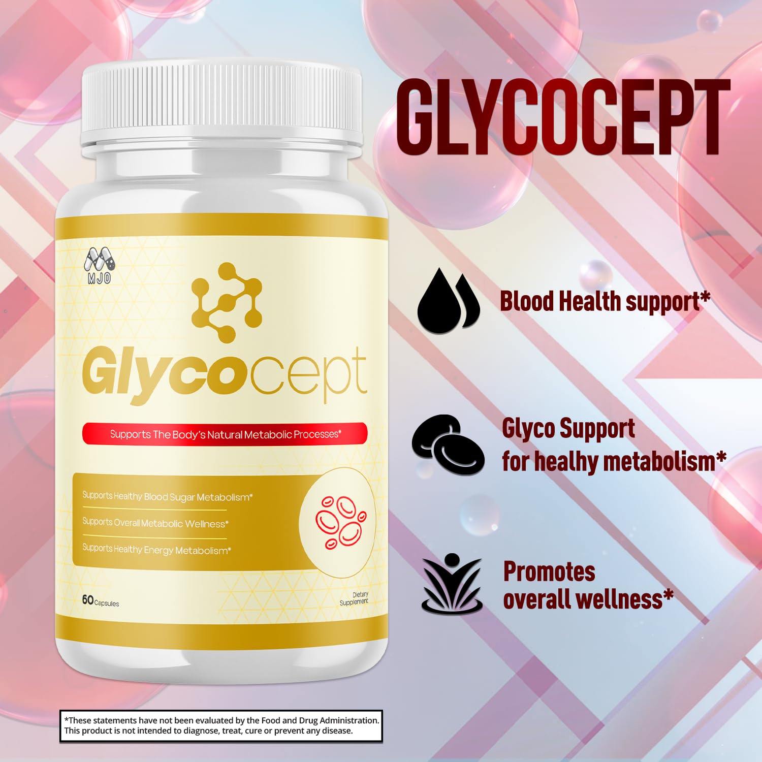 MJO Glycocept Capsules ingredients list close-up