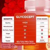 MJO Glycocept Capsules on a wooden table with natural setting