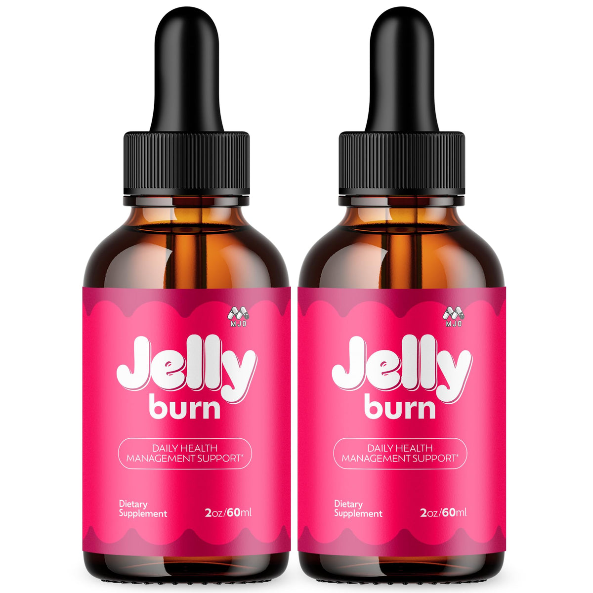 MJO Jelly Burn Drops front view with packaging