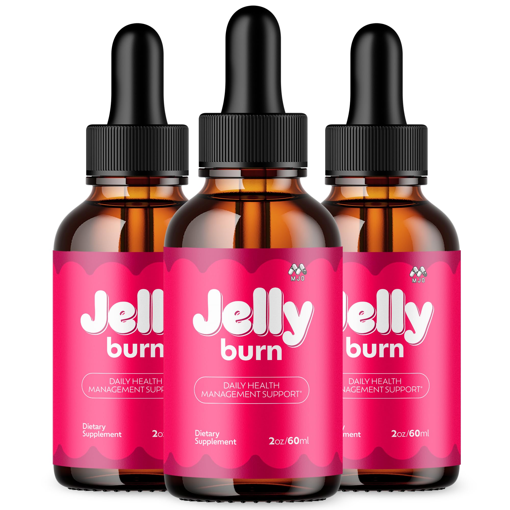 MJO Jelly Burn Drops front view with packaging