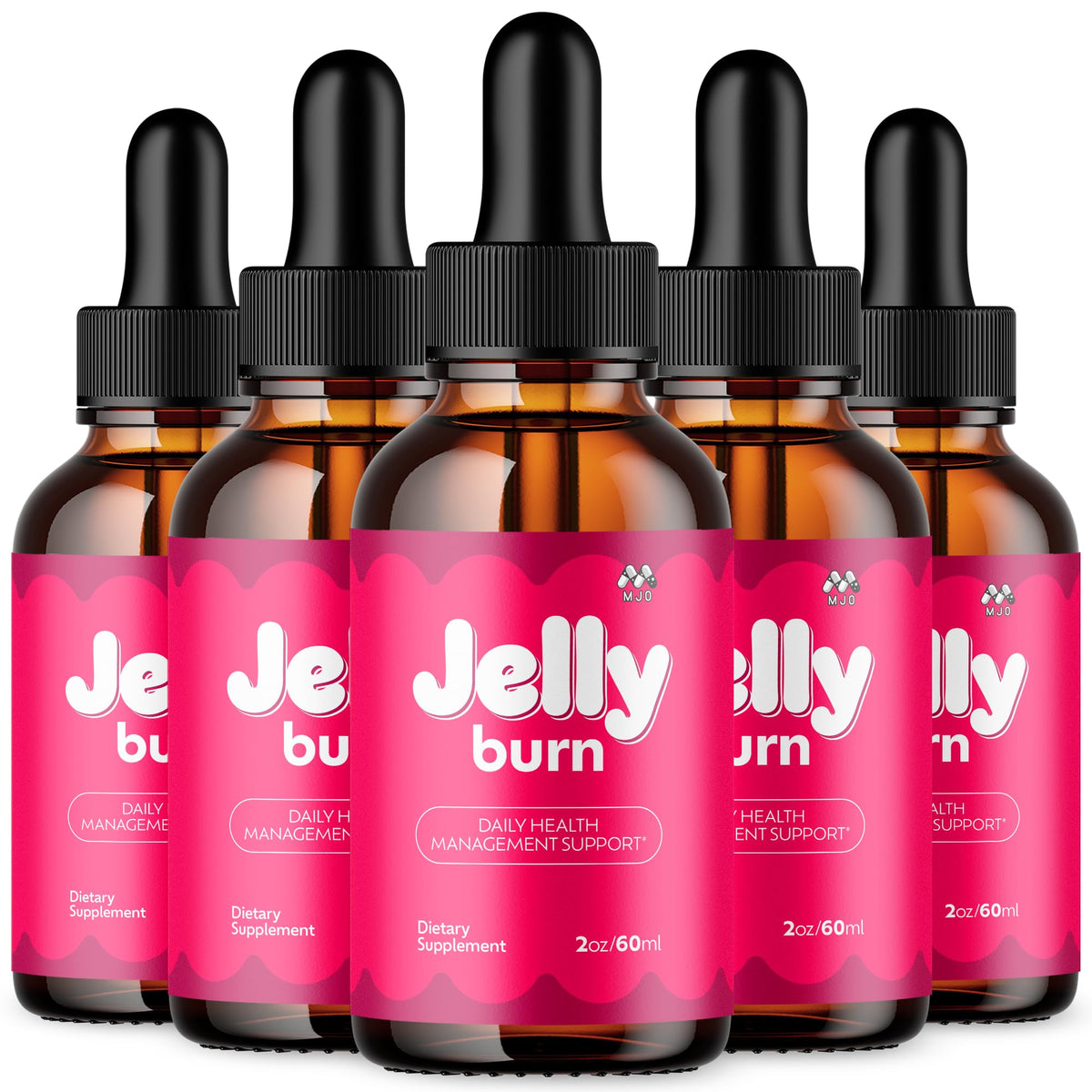 MJO Jelly Burn Drops front view with packaging