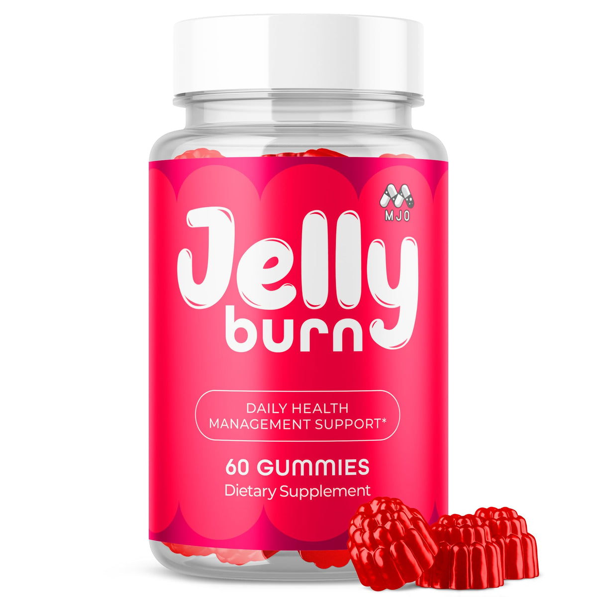 MJO Jelly Burn Gummies front view with packaging