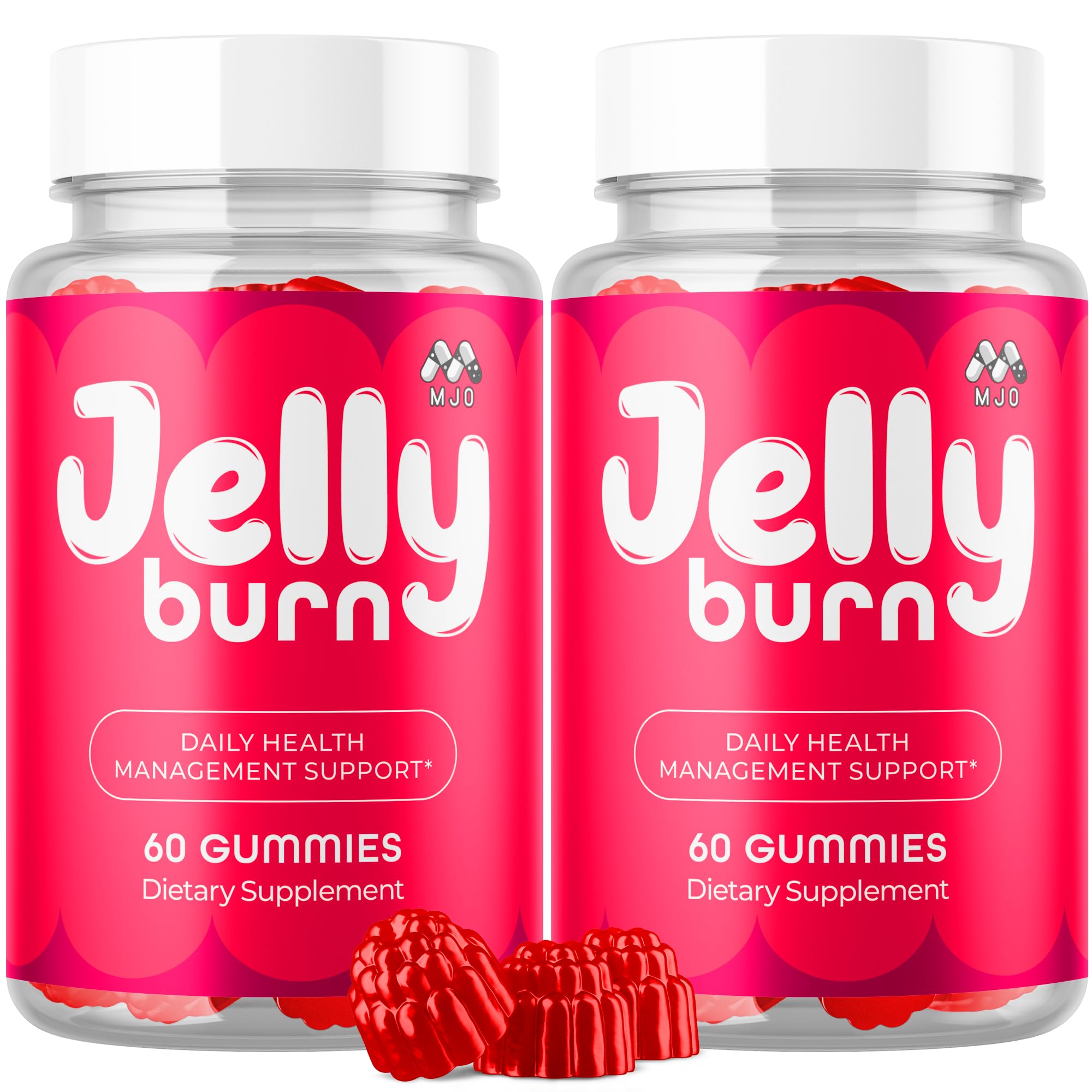 MJO Jelly Burn Gummies front view with vibrant packaging