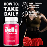 MJO Jelly Burn Gummies lifestyle scene on table