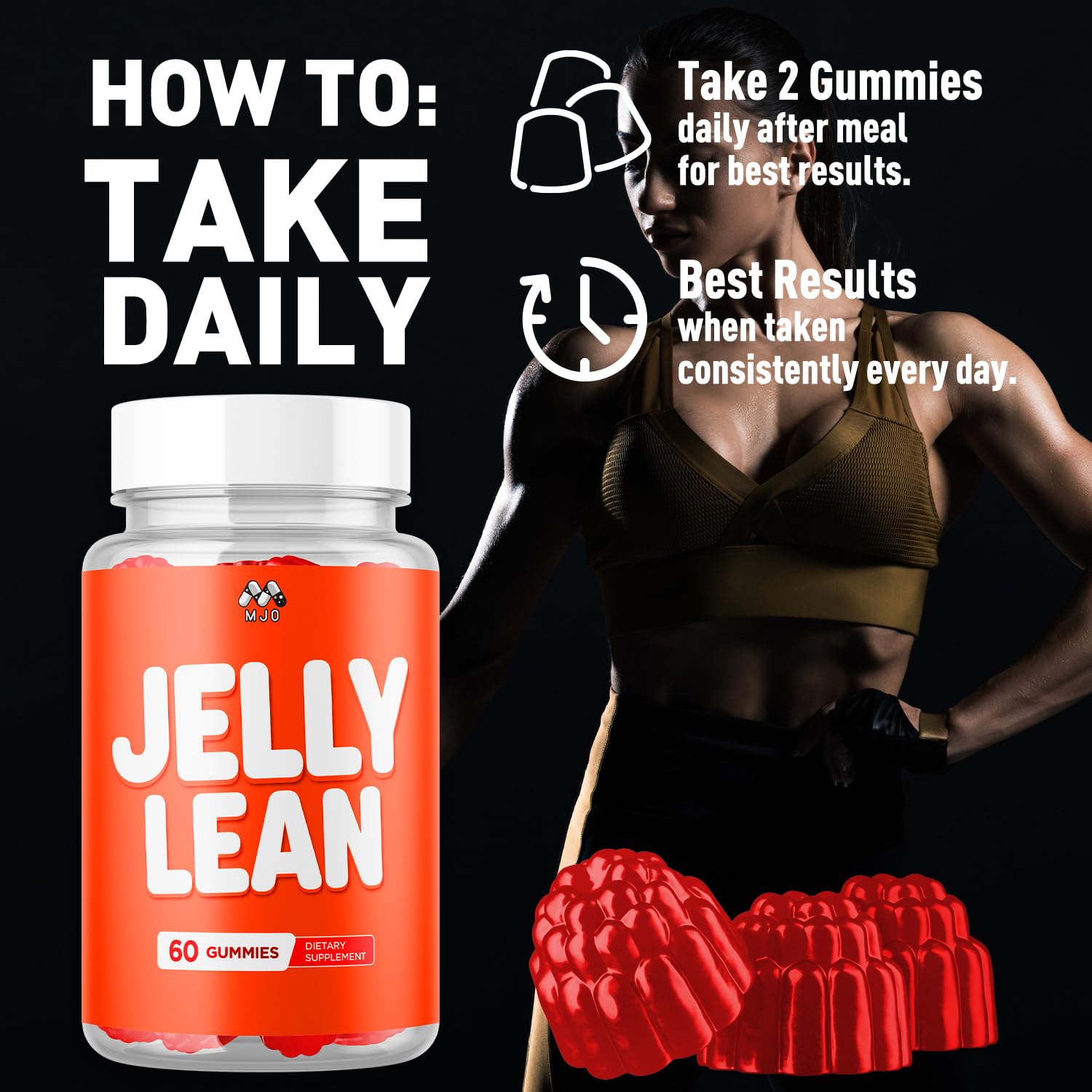 MJO Jelly Lean Gummies on a wooden table