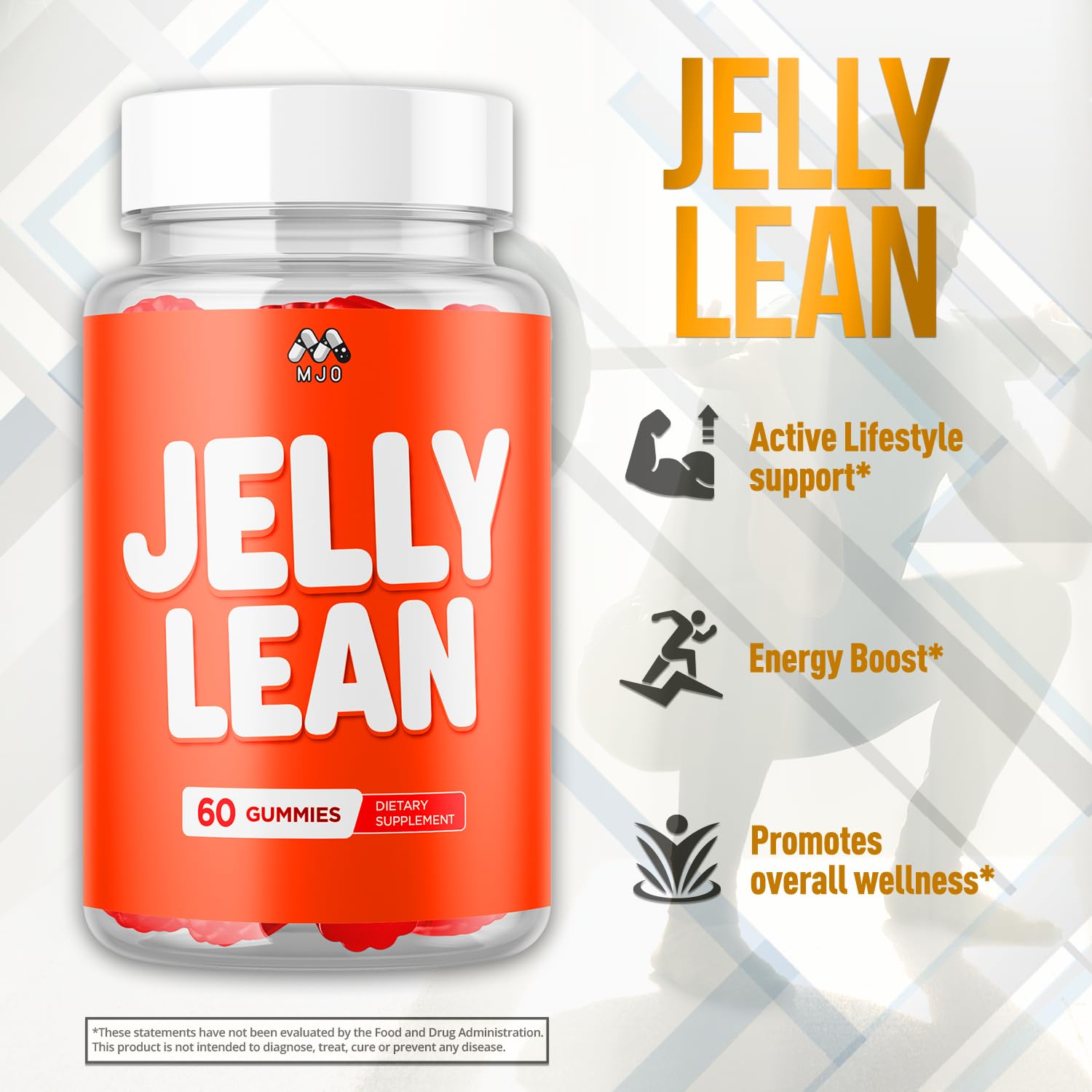 MJO Jelly Lean Gummies packaging with ingredients list